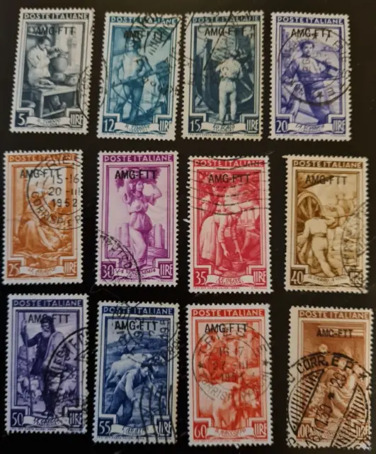 Italy Stamps - Allied Occupation Stamps - Amg-Ftt - Trieste - 1950 Lavoro Series
