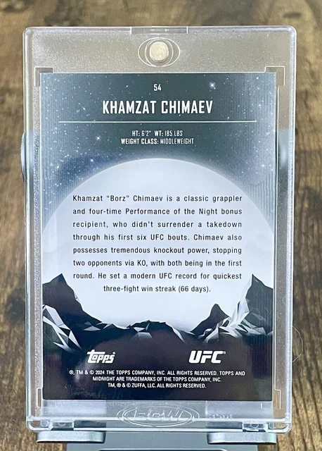 Carte Kamaru Usman 2025 Topps Midnight UFC /75 (NM-MT) #NF-14