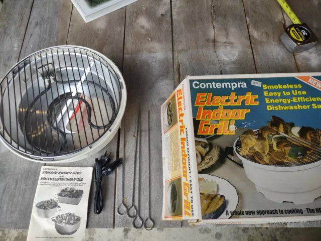 Vintage Sears Kenmore CHAR-B-QUE Indoor Electric BBQ Grill Model 48369  Ceramic