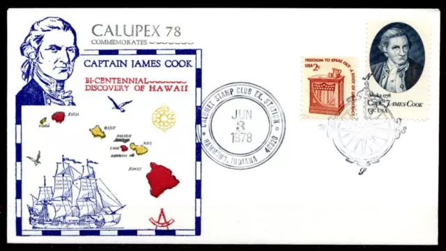 200J.  von Landung von Kaptän James Cook in Hawaii. SoSt. USA 1978