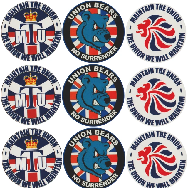 24 Glasgow Rangers FC Stickers - Union Bears, Scarves, Shirts & Ultras Designs