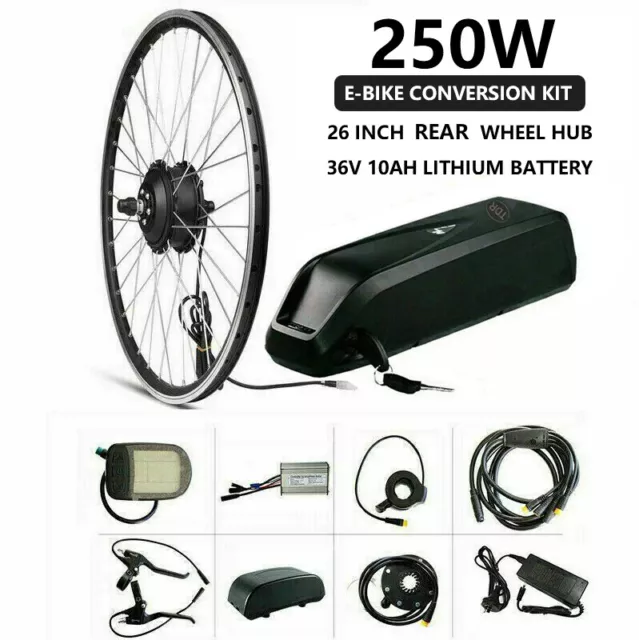 Rear Ebike Motor Hub Wheel 36V 250W Electric Bike Conversion kit LCD Display AU