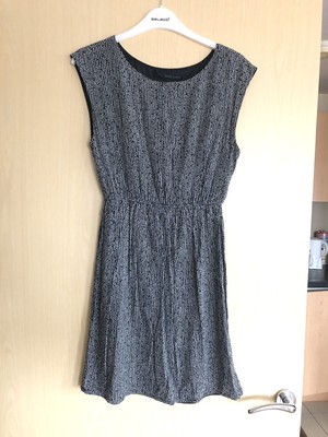 Zara basic Black White Polka Dots Spots Dress Size Small