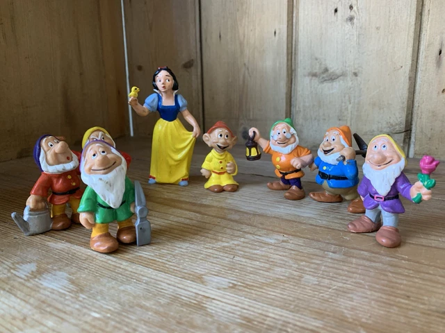 VINTAGE DISNEY SNOW White And The Seven Dwarfs Toy Figure Bundle ...