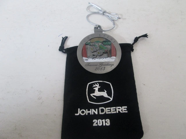 2013 John Deere Pewter Christmas Ornament - #18 In A Series