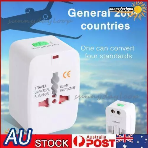 International Universal Travel Power Adapter Convertor Plug Power ALL IN ONE AU 2