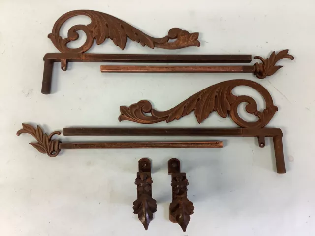 Vintage Pair Kirsch Swing Arm Extension Metal Drapery Rods to 22”