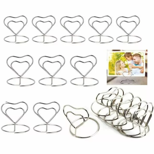 20pcs Metal Table Card Holder Stand Number Place Name Menu Party Wedding Decor