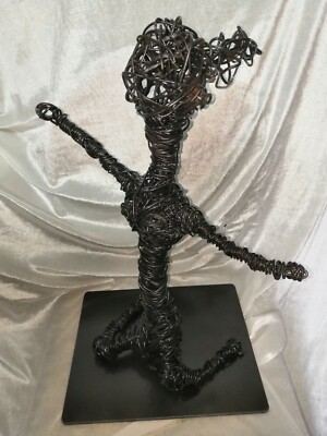 Scultura Esclusiva dekofigur Tom Cat nel design alla moda arte PIETRA ARGENTO 16x24 cm 