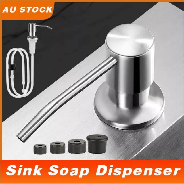 Stainless Steel Sink Soap Dispenser Extension Tube Kit Kitchen Sink Pumps Hand