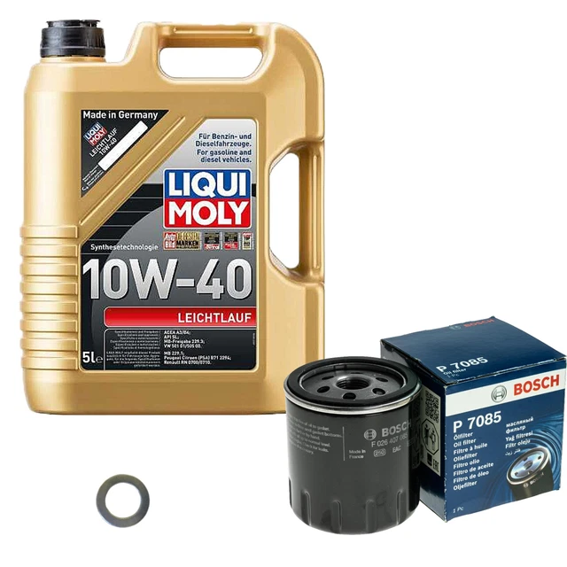 Filtro olio Bosch 5L Liqui Moly funzionamento leggero 10W-40 per Mazda MX-5 III 1.8 2.0