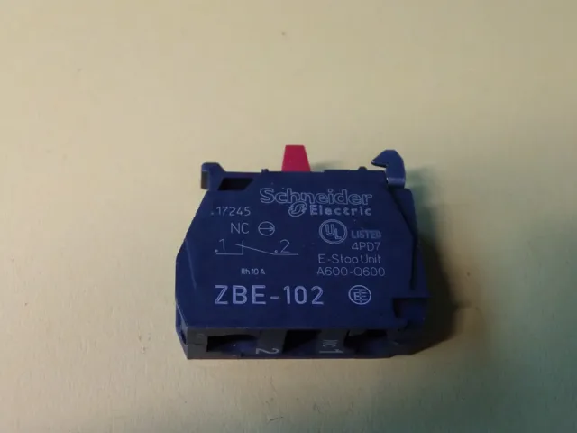 Zbe 102 Normally Closed Contact Block Schneider Electric /Telemecanique(1 Pack)