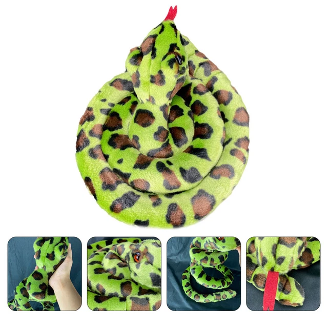 Jouet Pour Chien Serpent En Peluche - Long Avec Couineur Et Papier Bruissant - Durable Pour Chiens Moyens - Bleu Et Vert