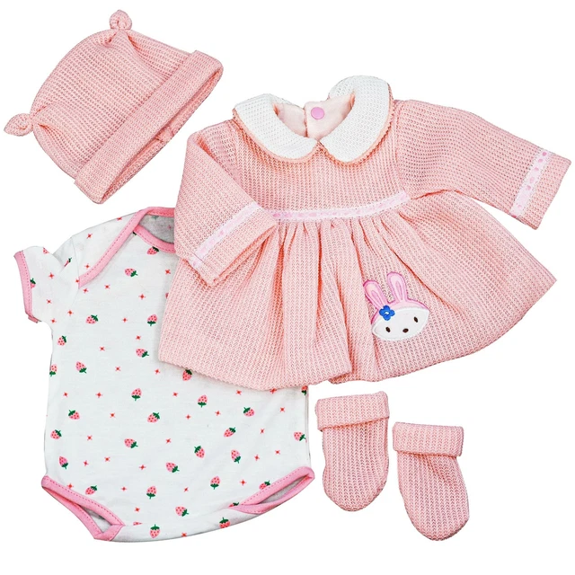 Bambola BiBi abito rosa 20" realistica bambola rinascita abito fatto a mano bambina