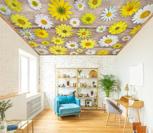 3D Wood Daisy 1911 WallPaper Murals Wall Print Decal Wall Deco AJ WALLPAPER