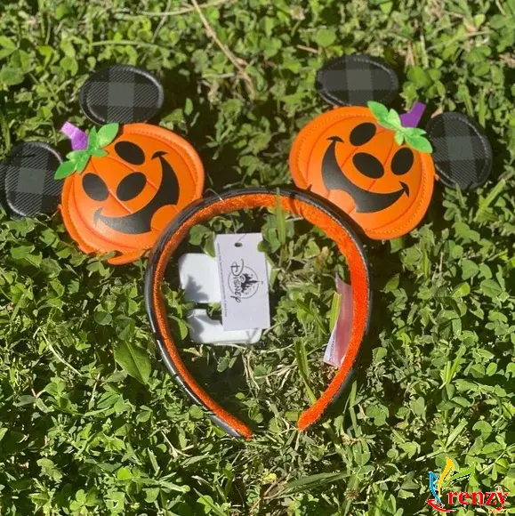 Exclusive Disney Parks Ears Halloween Jack O' Lantern Headband Pumpkin