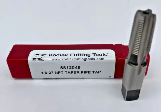 KODIAK CUTTING TOOLS 5512045, 1/8-27 High Speed Steel Taper Pipe Tap NPT, NEW