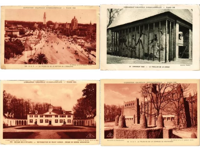 EXPOSITION PARIS FRANCE 1931, 73 Vintage Postcards (L6203)