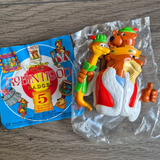 Robin Rood Toy DISNEY ROBIN HOOD Burger King Toy Vintage Clip On Prince John £6.99 ...