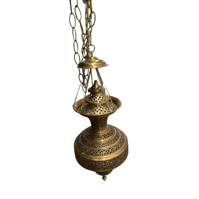 Vintage Brass Lantern Chandeliers Pendant Ceiling Light Moroccan Style Lamp