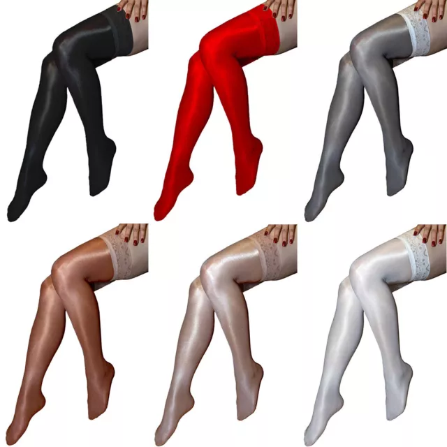 Women Sexy Plus Size 70D Elastic Shiny Glossy Pantyhose Stockings Nylon  Tights