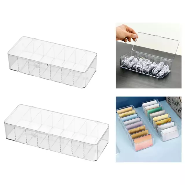 Clear Electronics Organizer Box Office Small Clips Data Cable Storage Box