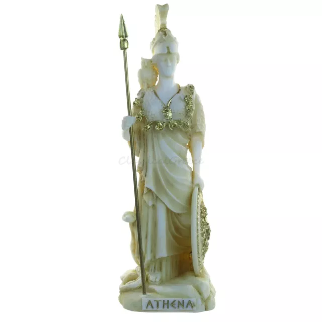 Statue der antiken griechischen Göttin Athena Alabaster 7" - 18cm Gussmarmor