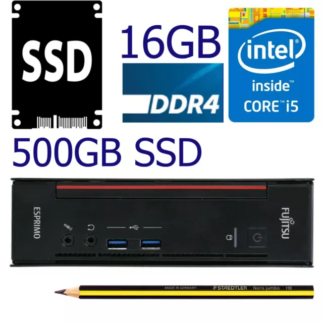 MINI COMPUTER Q956 INTEL i5-6500T CPU 16GB DDR4 500GB SSD DVI+DP WINDOWS 10 V452