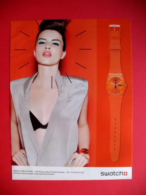 Publicite De Presse Swatch Montre Suisse New Gent Orange Ad 2011