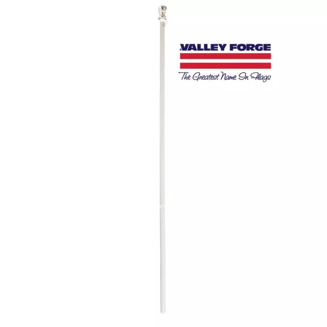 Valley Forge 2-Piece 5' ft Brushed Aluminum Flagpole with Mounting Hardware a...