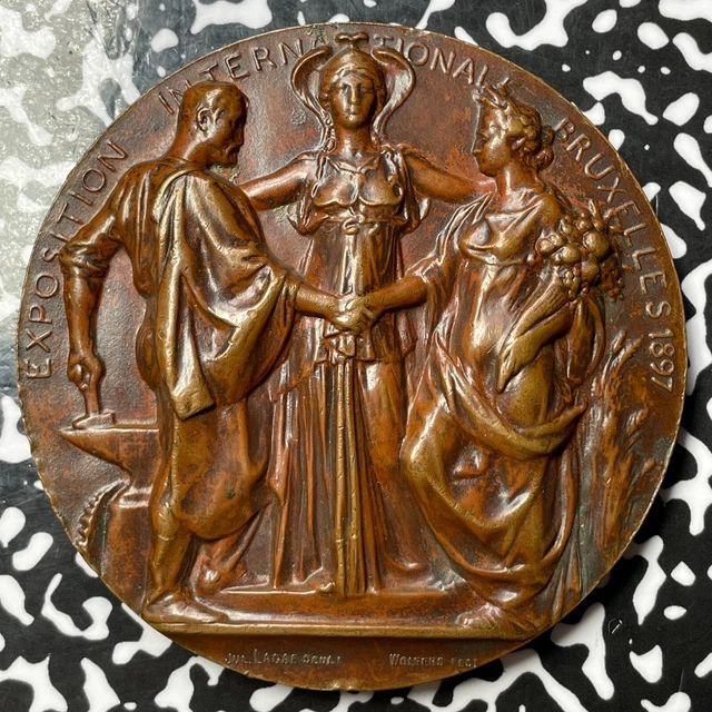 1897 Belgium Brussels International Exposition Medal Lot#OV796 70mm