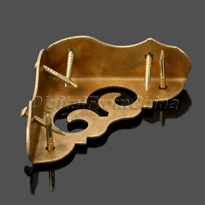 Chinese Style Cabinet Furniture Drawer Trunk Side Plate Corners Brass Hardware 2