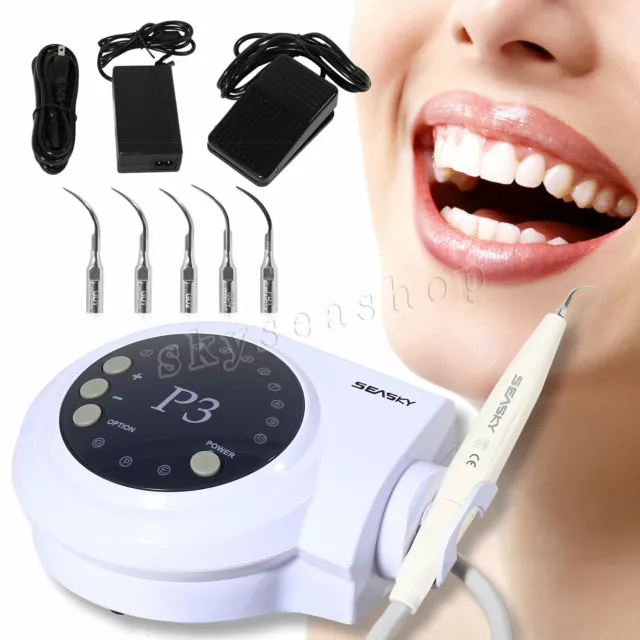 Portable Dental Ultrasonic Piezo Scaler & Handpiece & 5 Tips fit DTE Satelec Ere