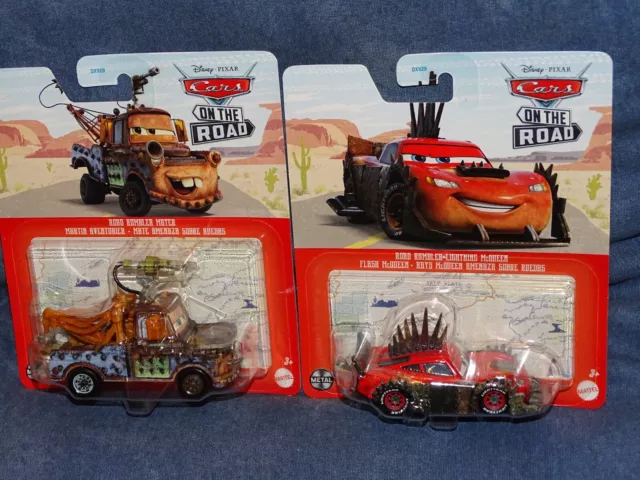 LOT 2 DISNEY Pixar Cars Road Rumbler Mater Martin + Mcqueen Cars On The Road  EUR 24,00 - PicClick FR