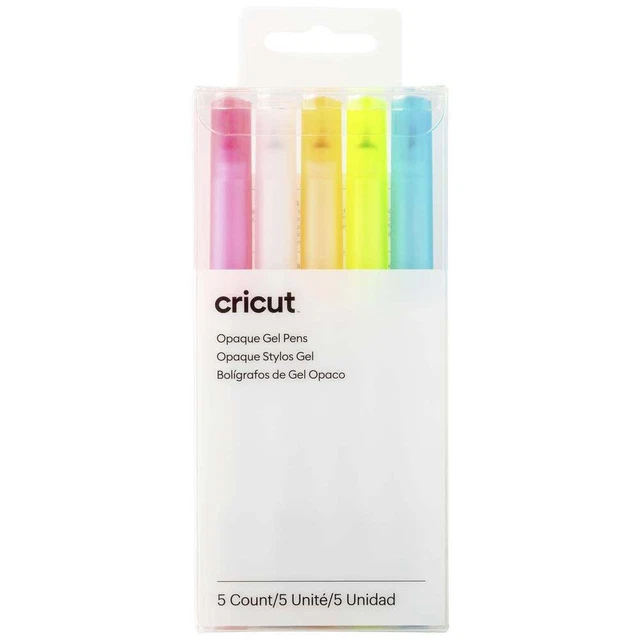 Cricut Joy™ Gel 1,0 mm, 5er Set de broches blanc, bleu, jaune, orange, rose