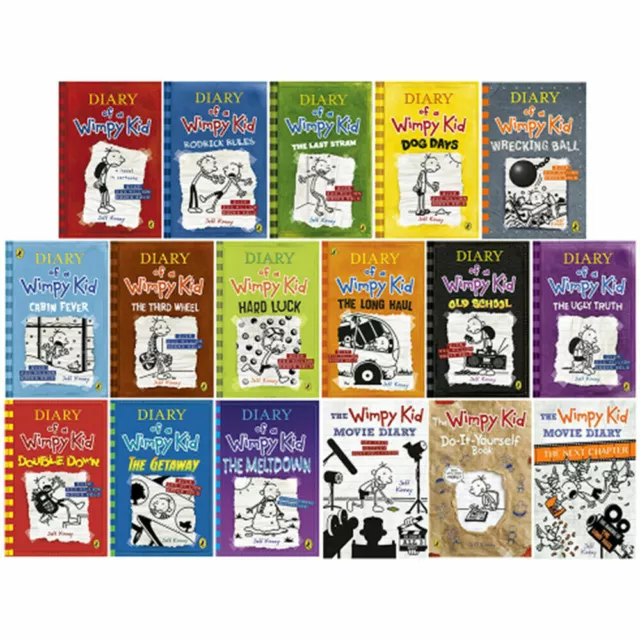 Diary of a Wimpy Kid The Ultimate Complete 17 Books Set Collection Jeff Kinney