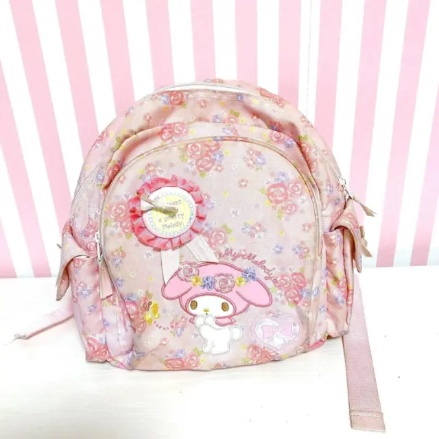 Sanrio My Melody Backpack School Bag Rosette Pink Rose Ribbon Characters Kawaii