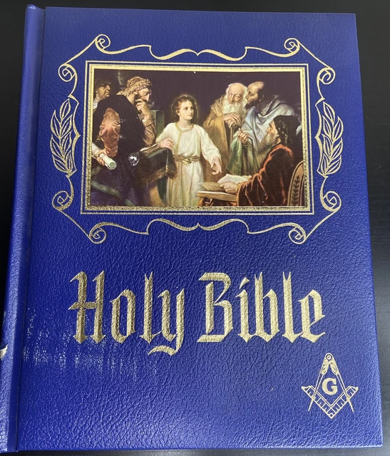 HOLY BIBLE MASONIC Freemason Master Reference Edition Vintage Heirloom
