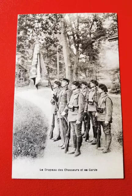 CPA Militaria - Régiments - Chasseurs Alpins - Le drapeau des chasseurs