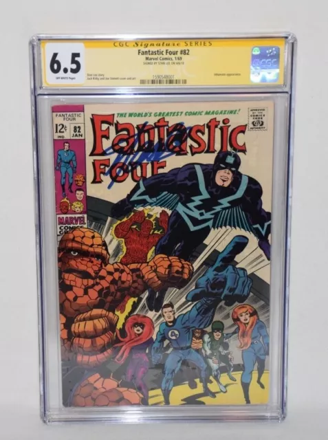Stan Lee Signed Autographed Marvel Comics Fantastic Four #82 Cgc 6.5