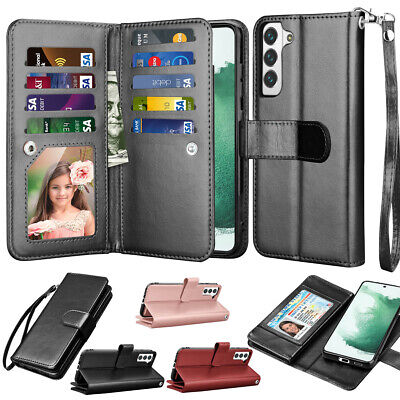 For Samsung Galaxy S22 S22+ S22Ultra Wallet Case Leather Card Holder Cover Stand