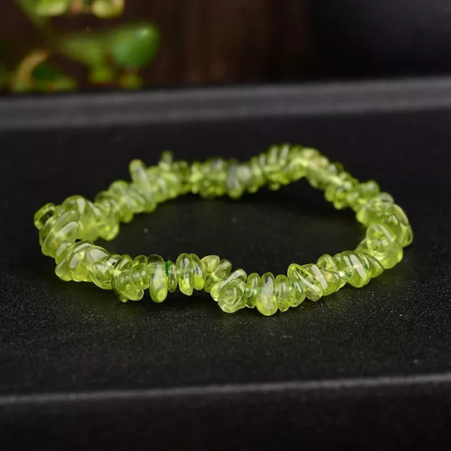 Natural Quartz Crystal Chip Gemstone Bracelet Stretch String Bangle Healing Gift