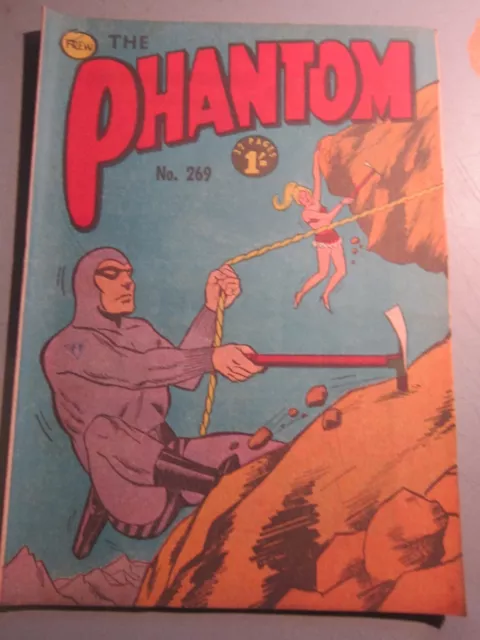 Orig. 1960'S 1/- Frew Phantom #269 Comic Vg+ To Fine