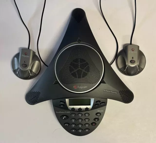 Polycom SoundStation IP6000 Conference Phone with external microphones