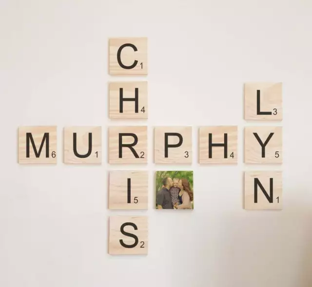 Custom Scrabble Tiles Jumbo Letters Personalised wall art Family Wedding Gift