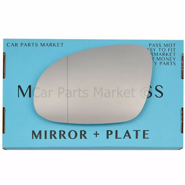 For Volkswagen Golf Plus 04-14 Left side Aspheric wing door mirror glass +plate