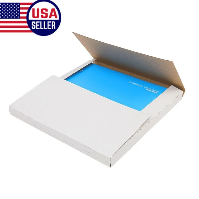 100PCS White Vinyl Record LP Shipping Mailer Boxes 12.5x12.5x1" Album Paper Box