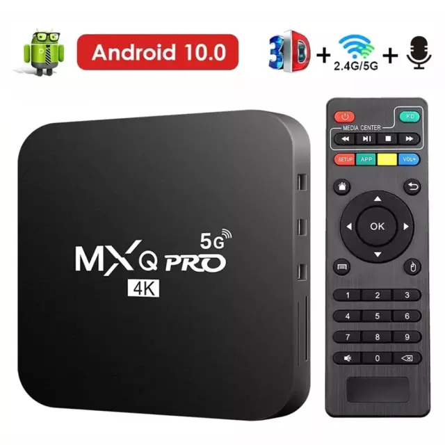 New Smart TV Box MXQ-PRO 4K HD Android 10.0 Smart TV Box 2.4/5G Dual-WIFI 3D