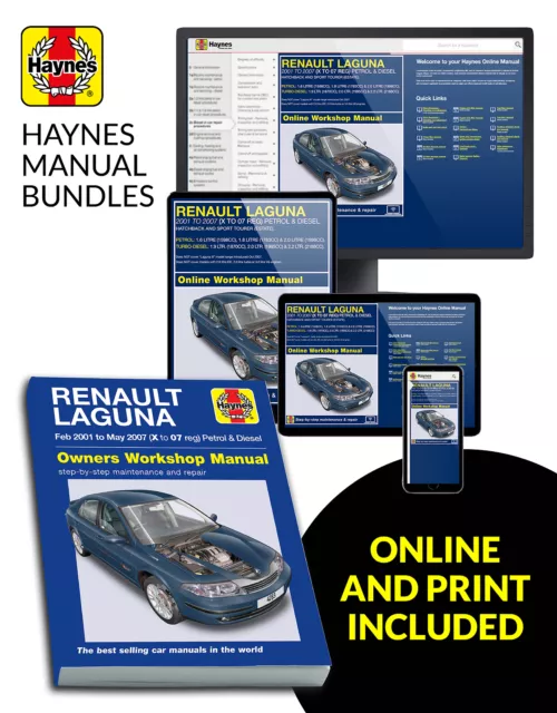 Renault Laguna Petrol & Diesel (Feb 01-May 07) Haynes Repair Manual (Paperback)