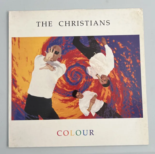 CHRISTIANS Colour LP Lyric Inner Sleeve 33rpm 12" UK 1990 EX/EX